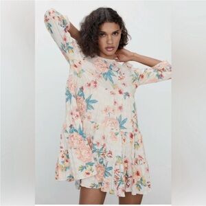 Zara | Dresses | Zara Sharon Floral Tiered Gauze Dress | Poshmark